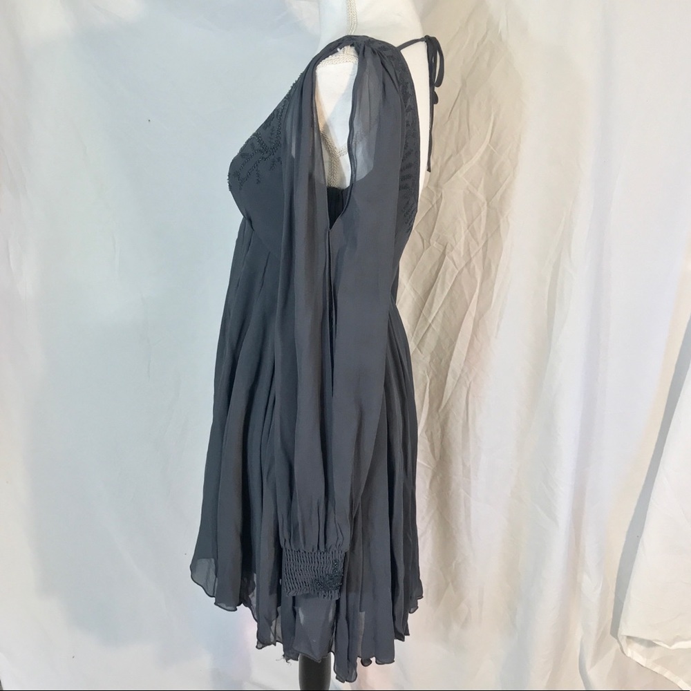 Free People Tatiana Beaded Swing Dress In Slate - Picture 6 of 8